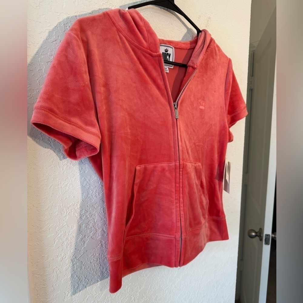 Juicy by Juicy Couture Short Sleeve Y2K Zip Up Track Jacket NWT Juniors Size M - Picture 3 of 9